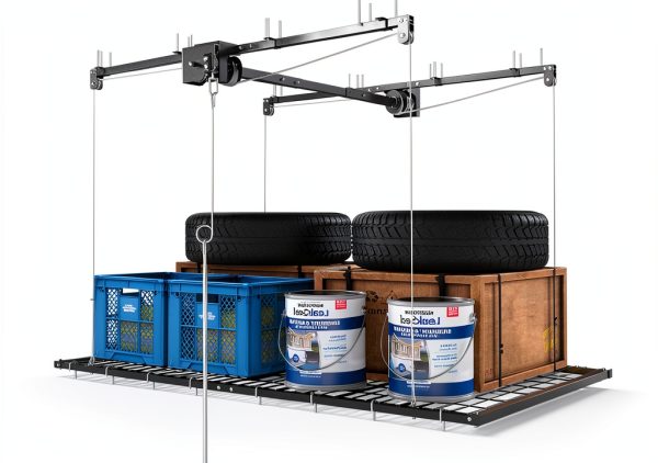 Overhead Garage Storage Rack Montary 4x8 FT Heavy‑Duty 325lb Capacity-0