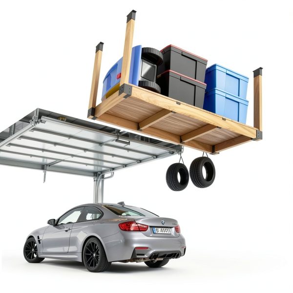 Overhead Garage Storage Rack Kit GOOCORREC 500lb Capacity Expandable-1