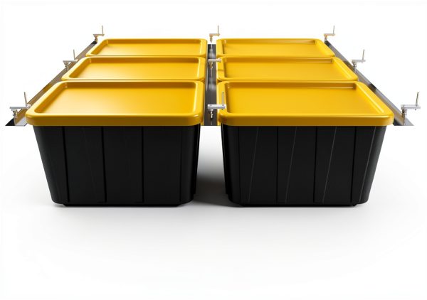 DURA-LIFT Elevate Overhead Slide Bin Gargage Storage System, Holds Up to 6 Totes with Adjustable Heavy Duty Aluminum Rails For Organization - 270 LBS Weight Capacity-5