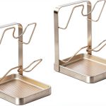 Kitchen Pot Lid Storage Rack Generic 2 pcs White 2‑Layer Organizer-0