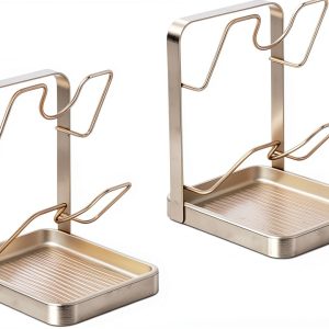 Kitchen Pot Lid Storage Rack Generic 2 pcs White 2‑Layer Organizer-0
