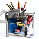 Scissor Lift Tool Holder Compatible with Genie JLG Skyjack Snorkel - Side Rail Mount Organizer with Magnetic Tool Retention, Keeps Wrenches Pliers Screwdrivers Secure & Off Lift Floor-0