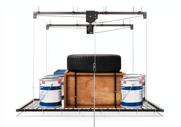 Overhead Garage Storage Rack Montary 4x8 FT Heavy‑Duty 325lb Capacity-7