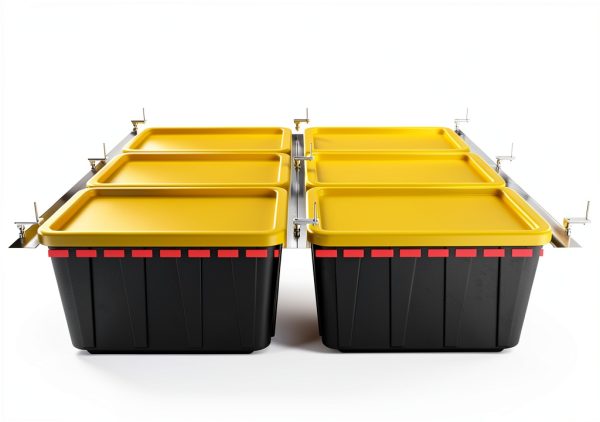 DURA-LIFT Elevate Overhead Slide Bin Gargage Storage System, Holds Up to 6 Totes with Adjustable Heavy Duty Aluminum Rails For Organization - 270 LBS Weight Capacity-7