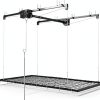 Overhead Garage Storage Rack Dithoko 4x8 FT Black Ceiling Lift-0