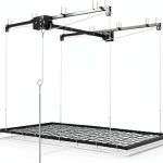 Overhead Garage Storage Rack Dithoko 4x8 FT Black Ceiling Lift-0