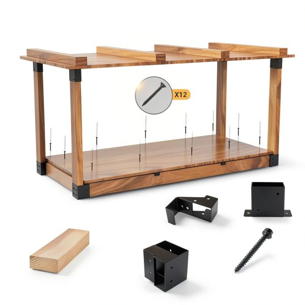 Overhead Garage Storage Rack Kit GOOCORREC 500lb Capacity Expandable-3