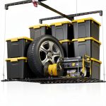 Garage Ceiling Storage Rack KOKORACKER 4x4 Overhead Lift 250lb Black-0