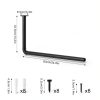 Surfboard Wall Mount or Ceiling Rack, Heavy-Duty Overhead Garage Storage Rack with Sponge Pads, Garage Ceiling Storage Racks for Ladder, Surfboard, Snowboard, Paddle Boards, Holds 100 lbs, Black-1