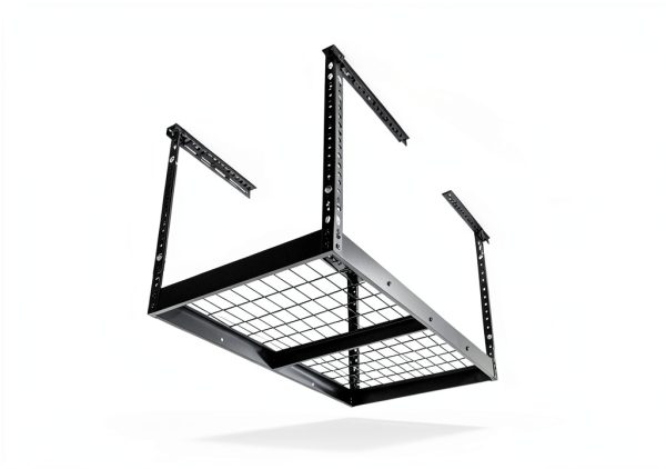 Klutch Garage Overhead Storage Rack with Adjustable Height, 48in.L x 24in.D, 23in.–37in.H-7