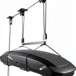 2025 Upgrade Cargo Box Garage Pulley System, Garage Ceiling Hoist Heavy-Duty Holds up to 150 lbs Capacity, Fit 10-14 Foot Ceilings, Black-0