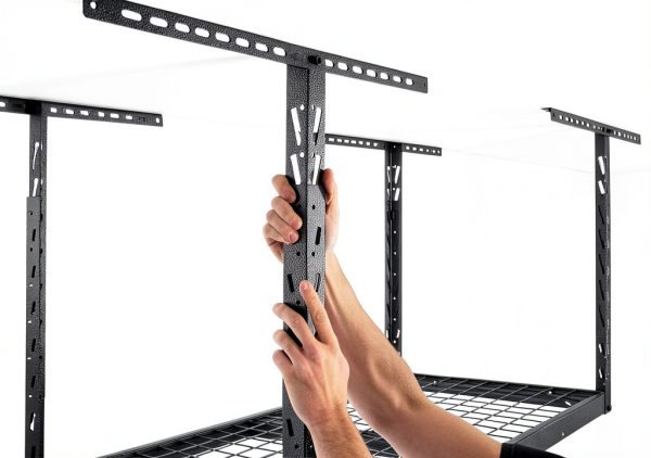 Gladiator GearLoft Overhead Rack 4x8 Hammered Granite Adjustable Steel-0
