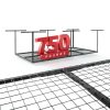 FLEXIMOUNTS 4x8 Overhead Garage Storage Rack w/Hooks Adjustable Ceiling Storage Rack, 96" Length x 48" Width x 40" Height, 22''-40" Ceiling Dropdown, Black, Classic Series-5