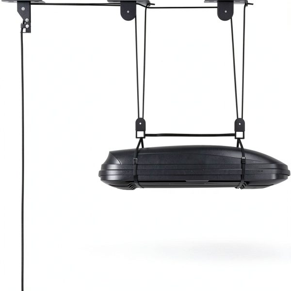 2025 Upgrade Cargo Box Garage Pulley System, Garage Ceiling Hoist Heavy-Duty Holds up to 150 lbs Capacity, Fit 10-14 Foot Ceilings, Black-6