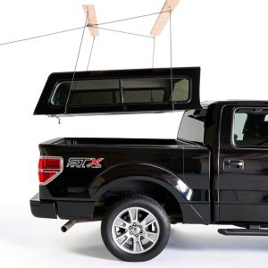HARKEN - Truck Cap Overhead Garage Storage Hoist, Self-Leveling, Safe Anti-Drop System, Easy One-Person Operation, Smart Garage Organization-0