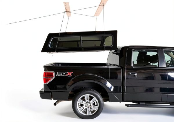 HARKEN - Truck Cap Overhead Garage Storage Hoist, Self-Leveling, Safe Anti-Drop System, Easy One-Person Operation, Smart Garage Organization-0