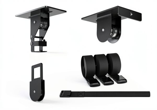 2025 Upgrade Cargo Box Garage Pulley System, Garage Ceiling Hoist Heavy-Duty Holds up to 150 lbs Capacity, Fit 10-14 Foot Ceilings, Black-8
