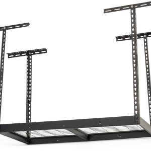 Klutch Garage Overhead Storage Rack with Adjustable Height, 48in.L x 24in.D, 23in.–37in.H-0