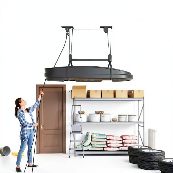 Ceiling Storage Hoist TRUSOON Garage Pulley Lift 150lb Capacity-2