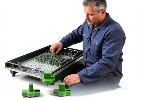 Socket Holder Bantlou ToolGrid 3D Printed Green D22 Vertical-1