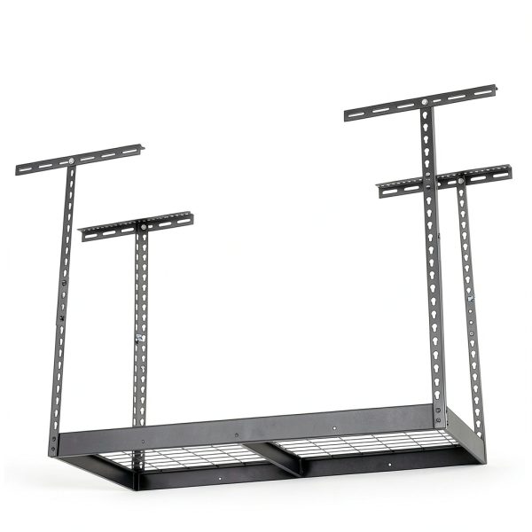 Klutch Garage Overhead Storage Rack with Adjustable Height, 48in.L x 24in.D, 23in.–37in.H-1